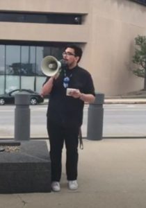 Andrew speaking at ACLU event